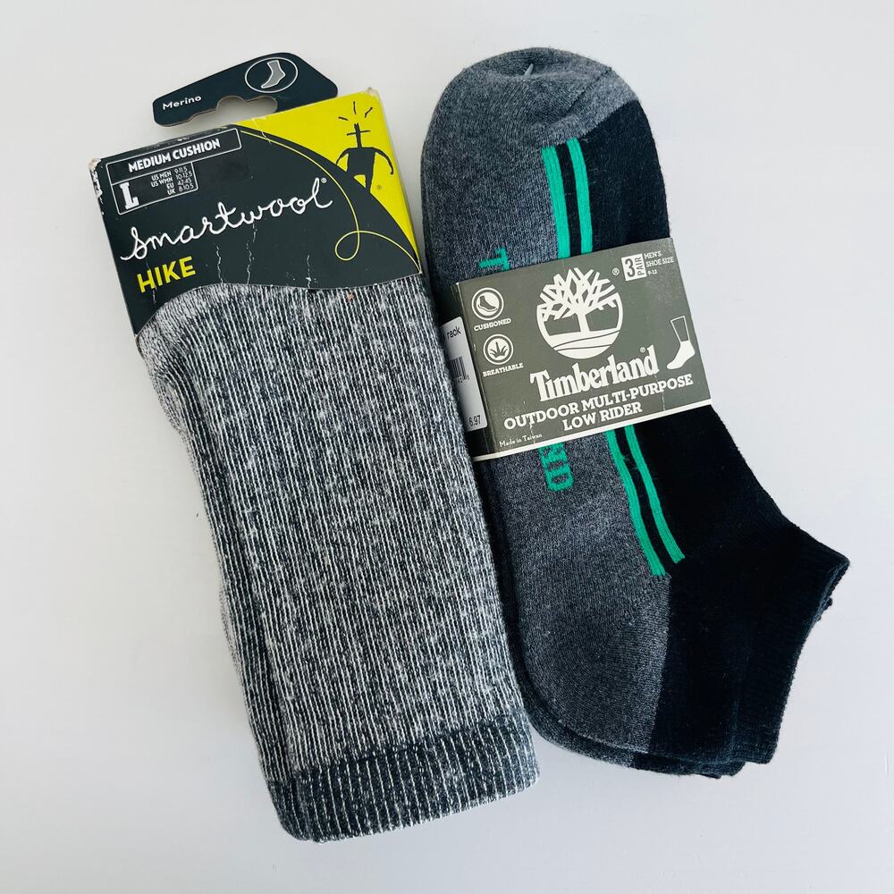 Smartwool Merino Hike + Timberland Outdoor Socks Men’s 9-12 New